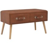 The Living Store Klubska mizica rjava 80x40x46 cm umetno usnje - Klubska Mizica, (21421300) Cene