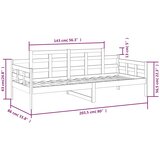  Dnevni ležaj bijeli 80 x 200 cm od masivne borovine | shoptok.hr