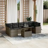 The Living Store Vrtna sedežna garnitura 8-delna z blazinami siv poli ratan - Vrtna Sedežna Garniture, (21478178) | Shoptok.si