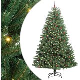 vidaXL Umetno Zložljivo Božično Drevo Zelena 300 cm PVC in kovina | Shoptok.si