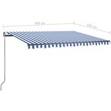  Prostostoječa avtomatska tenda 400x300 cm modra/bela, (20729012) | Shoptok.si