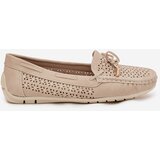 Boto Women's moccasins with perforated pattern and lacing beige Mirisa | shoptok.hr
