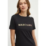 Marciano Guess Bombažna kratka majica VIVIANA ženska, črna barva, 4GGP18 6255A