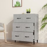  Komoda siva boja betona 69,5x34x90 cm od konstruiranog drva | shoptok.hr
