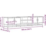 vidaXL TV ormarić boja hrasta 180x35x41 cm od konstruiranog drva | shoptok.hr