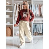 DStreet Spodnie damskie dresowe wide leg DRESMOOD beżowe | Shoptok.si