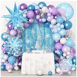 Prestige elza set od 144 balona sa dodatkom folija balona, pozadine sa resama i ukrasnim pahuljicama | ePonuda.com