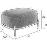 White Label Kremno bel tabure Hocker Polly – | Shoptok.si