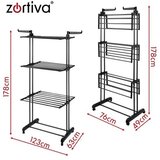  ZORTIVA XXL vertikalno zložljivo sušilo za perilo na kolesih 178 cm – 3 ravni | Shoptok.si