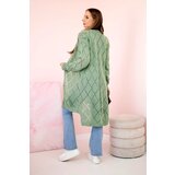 Kesi Sweater with a geometric pattern dark mint | shoptok.hr