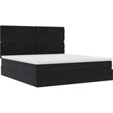 vidaXL Otomanski posteljni okvir z vzmetnicami črn 180x200cm žamet | Shoptok.si