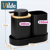 Vilde kupaonski set s dozatorom za sapun – 3 dijela, crni | shoptok.hr