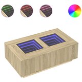 Maison Chic Klubska mizica - kavna mizica - Nizka mizica z neskončnimi LED sonoma hrast 116x69x40 cm, (21752004) Cene