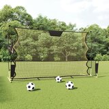vidaXL Nogometna mreža za odbijanje crno-žuta 183x85x120 cm poliester | shoptok.hr