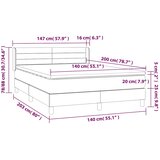  Okvir kreveta s oprugama i madrac svjetlosivi 140x200cm tkanina | shoptok.hr