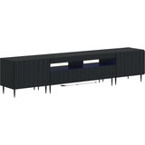  5-dijelni LED TV ormarić Crna Konstruirano drvo | shoptok.hr