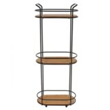  Polica trostruka žIčana 62,5x24,5x13,5cm bambus mat crna | ePonuda.com