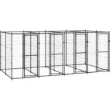 vidaXL Zunanji pasji boks jeklo 9,68 m² Cene