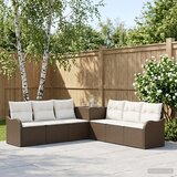  Set sofe 7 kom. Smeđa i krem bijela 121 x 62 x 69 cm | Shoptok.si