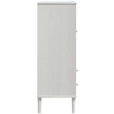  Komoda - Predalnik SENJA videz ratana bela 90x40x112 cm trdna borovina, (21719923) | Shoptok.si