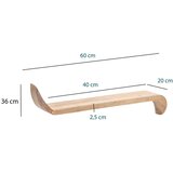 Livetastic STENSKI REGAL 60/36/20 cm rjava | Shoptok.si