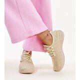 Gemre Beige fabric sneakers Milena | Shoptok.si