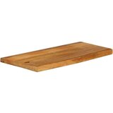Stolna Mizna plošča z naravnim robom 80x20x3,8 cm trden mangov les, (21410607) | Shoptok.si