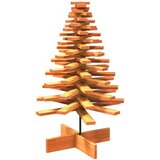 vidaXL Lesena dekorativna novoletna jelka rjava 100 cm trdna borovina | Shoptok.si