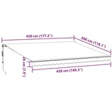 Tenda na automatsko uvlačenje bordo 450 x 300 cm | shoptok.hr