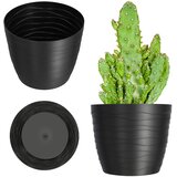 KADAX Cvetlični lonec Plastični lonec za rože in rastline Črn okrogel 15 cm, (5000346607) | Shoptok.si