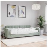 vidaXL Dnevna postelja z vzmetnico svetlo siva 90x190 cm žam Cene