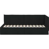 vidaXL Kutni okvir kreveta s uzglavljem Crna 100 x 200 cm tkanina | shoptok.hr