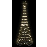 vidaXL LED božično drevesce Toplo bela 138.5 x 138.5 x 399 cm Kovina | Shoptok.si