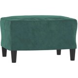  Fotelja s tabureom tamnozelena 60 cm baršunasta | shoptok.hr