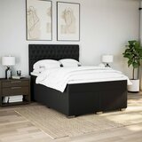 Krevet s oprugama i madracem crni 140 x 190 cm od tkanine | shoptok.hr