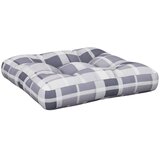  Jastuci za palete 2 kom sivi karirani od tkanine Šarena 60 x 60 x 12 cm | Shoptok.si