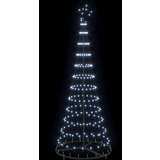 vidaXL LED božično drevesce Hladno bela 138.5 x 138.5 x 399 cm Kovina | Shoptok.si