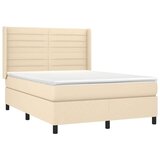  Box spring s madracem LED krem 140x190 cm od tkanine | shoptok.hr