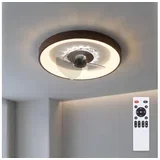 LED prigušiva stropni ventilator LED/34W/230V prečnik 46 cm braon + daljinski upravljač