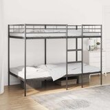  Krevet na kat bez madraca crni 100x200 cm čelik | shoptok.hr