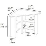 Hanah home beli ugaoni radni sto - OŠTEĆENA AMBALAŽA cene