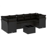 vidaXL 8-dijelni set vrtnih sofa od poliratana s jastucima crni | shoptok.hr