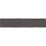 vidaXL Mizna plošča temno siva 200x40x6 cm obdelana trdna hrastovina, (20979446)
