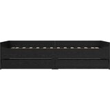  Krevetna konstrukcija Crni hrast 90 x 200 cm Čvrsto borovo drvo | shoptok.hr