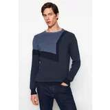Trendyol Sweater - Dark blue - Slim fit