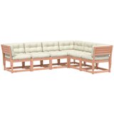  The Living Store Vrtna garnitura 6-delna z blazinami trden les douglas - Vrtna Sedežna Garnitura, (21451015) | Shoptok.si