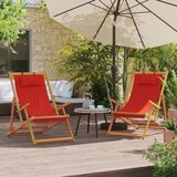  Sklopive stolice za plažu od tkanine 2 kom crvene | shoptok.hr