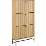 Preklopni ormarić za cipele u dekoru hrasta u prirodnoj boji 72x140x25 cm Albany –