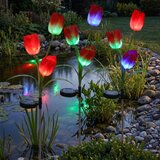  LED RGB solarna dekorativna svetiljka 3xLED/3,7V 200 mAh IP44 tulipán | Eponuda.com