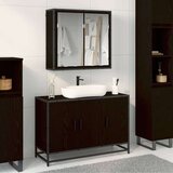 vidaXL Komplet pohištva za kopalnico 2 pcs Črni hrast 90 x 33 x 60 cm | Shoptok.si